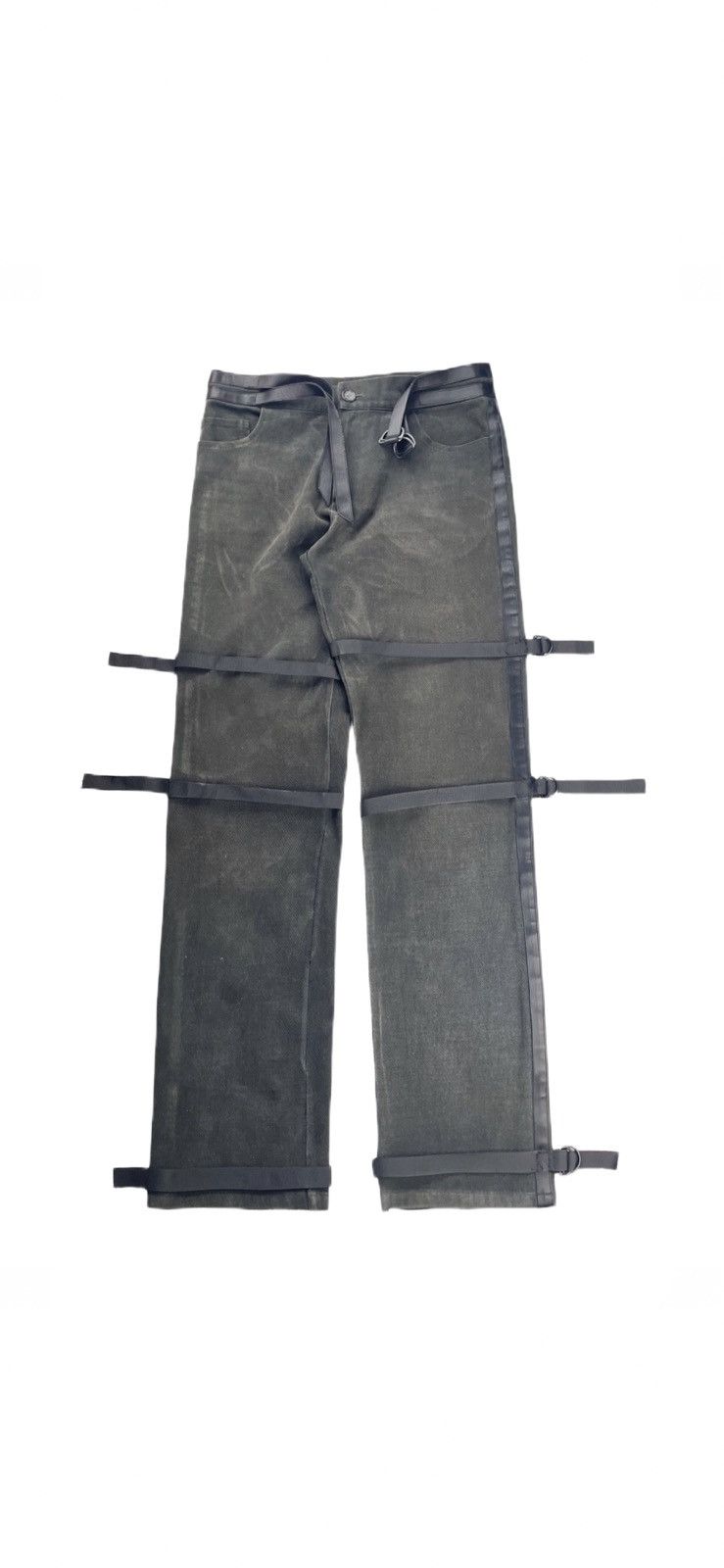 image of Raf Simons Virginia Creeper Bondage Pants in Dark Brown, Men's (Size 31)