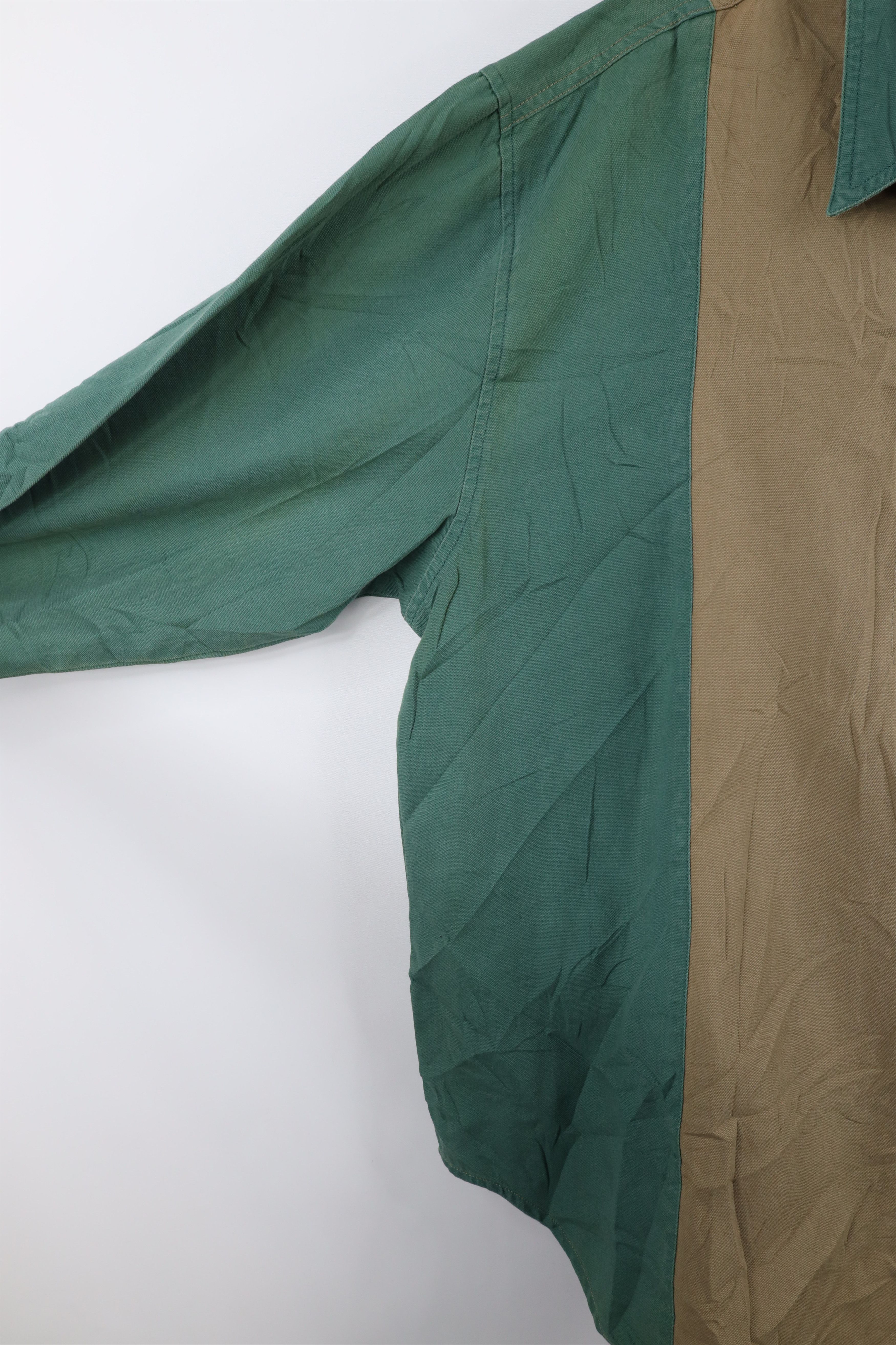 L.L. Bean × Vintage Vintage 90s LL Bean Block Collared Button Down Polo Shirt Size US L / EU 52-54 / 3 - 6 Thumbnail