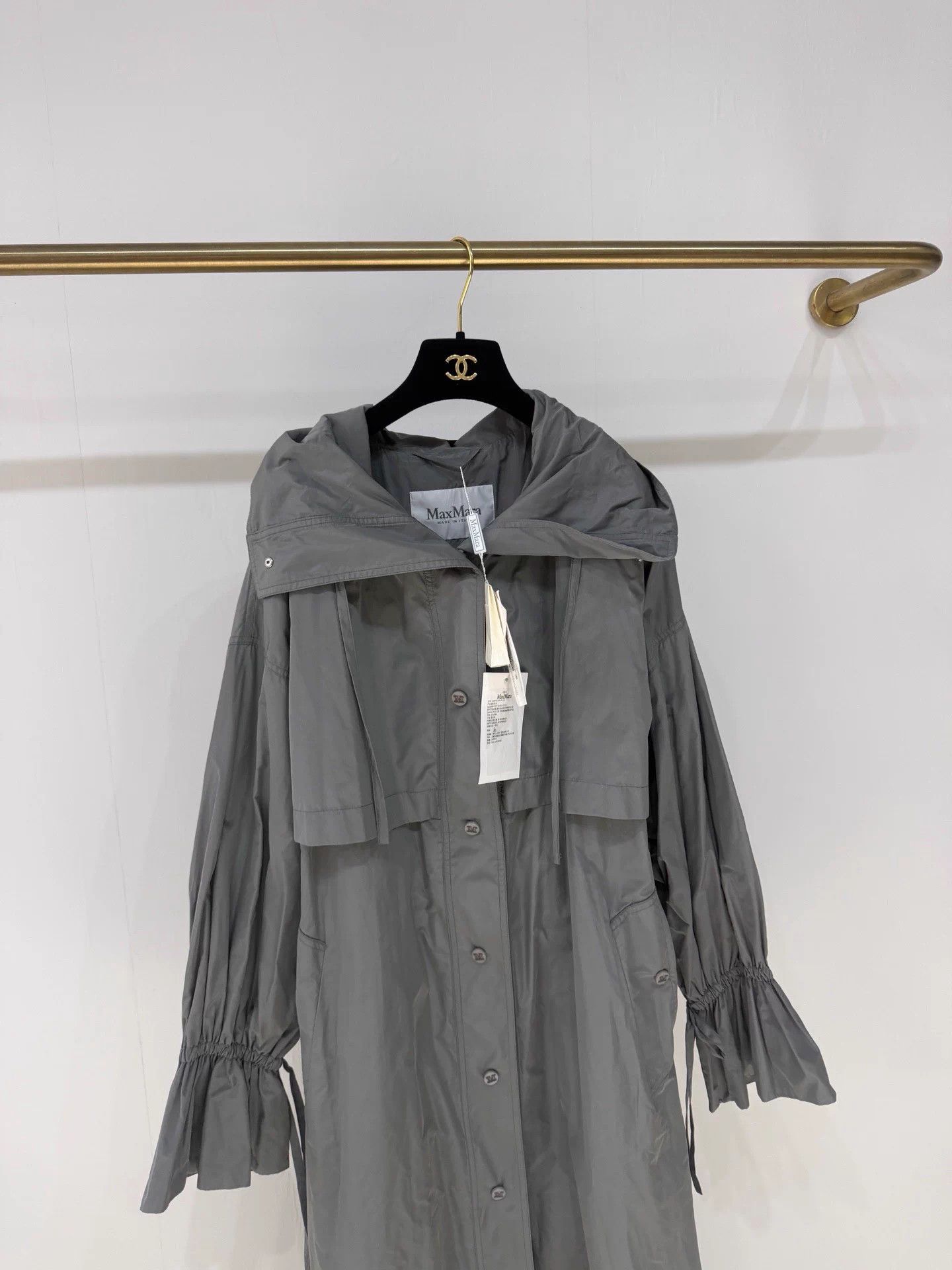 Max Mara Maxmara taffeta long coat FR42 new tags Size L / US 10 / IT 46 - 2 Thumbnail