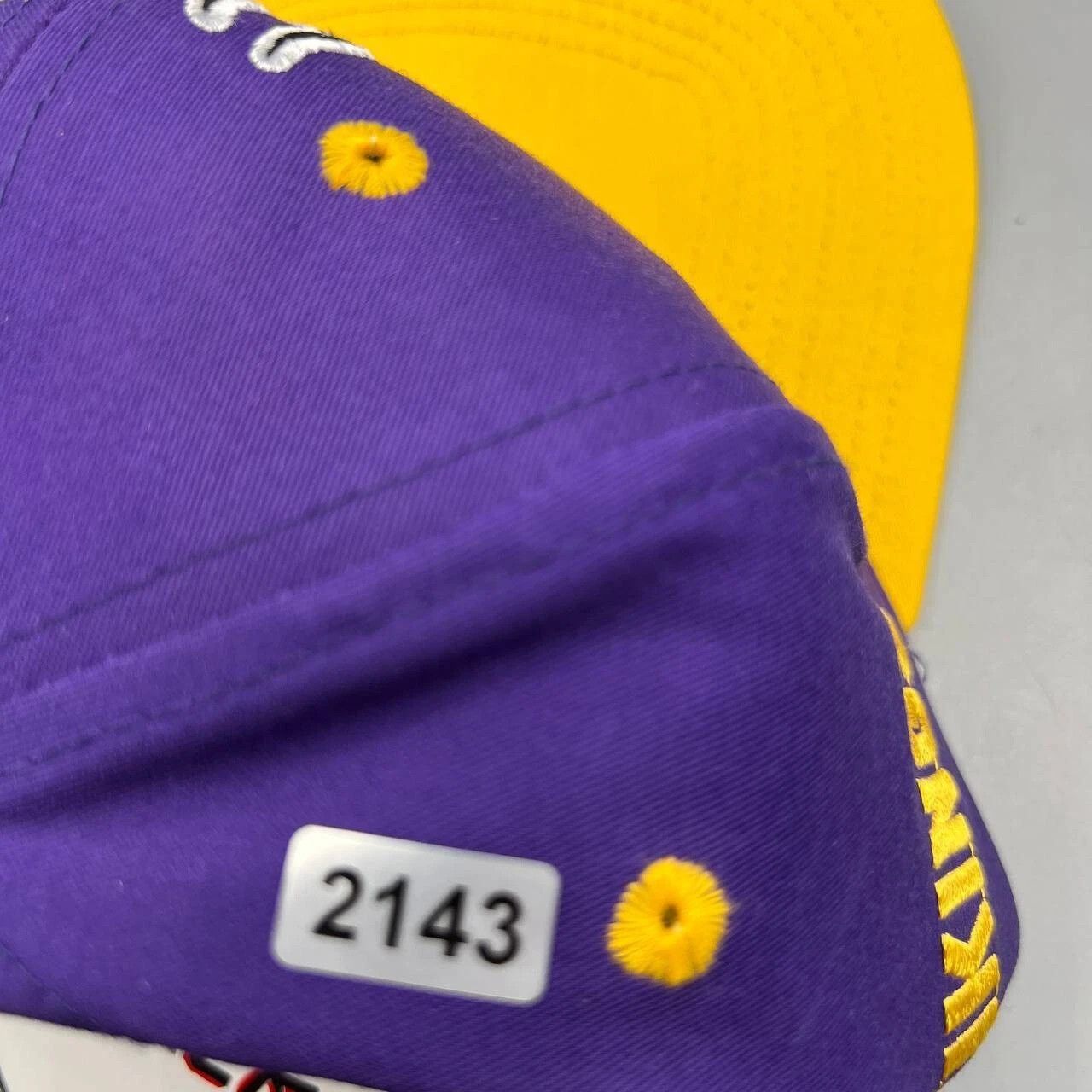 NFL × Vintage Minnesota Vikings Hat Men Purple Yellow Eastport Snap Back Size ONE SIZE - 8 Thumbnail