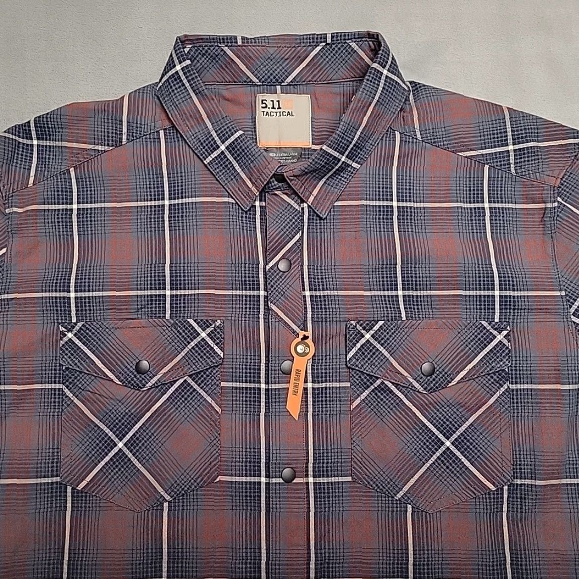 Vintage VINTAGE? (No) 5.11 Tactical Shirt Mens 2XL Red Gunner Rapid Draw Snap Long Sleeve Flap Pocket Button-Up Plaid Casual Outdoor Mens Size US XXL / EU 58 / 5 - 5 Thumbnail