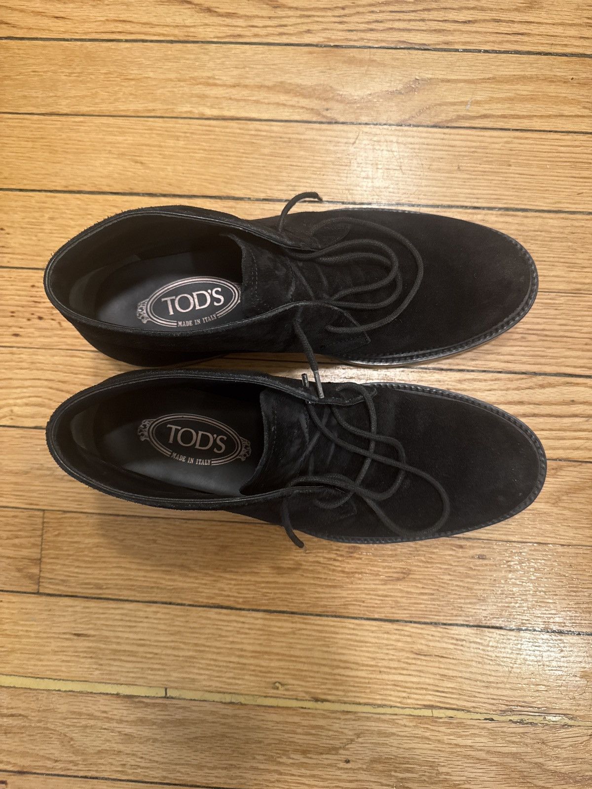 Tod's TODS BLACK SUEDE CHUKKA BOOTS Size US 7.5 / EU 40-41 - 3 Thumbnail