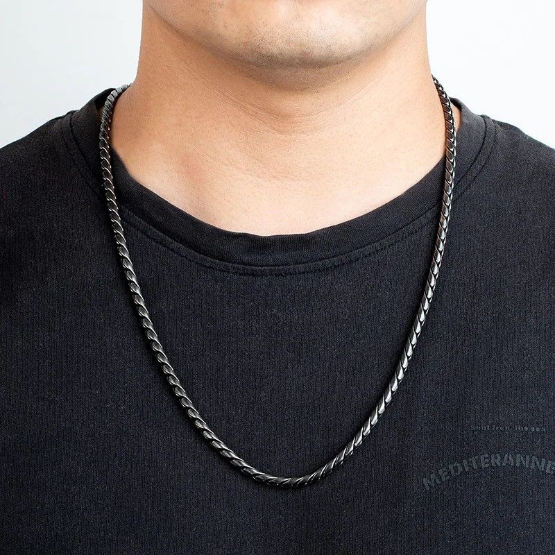 Sterling Silver 70 cm Snake Link Chain Necklace Size ONE SIZE - 1 Thumbnail