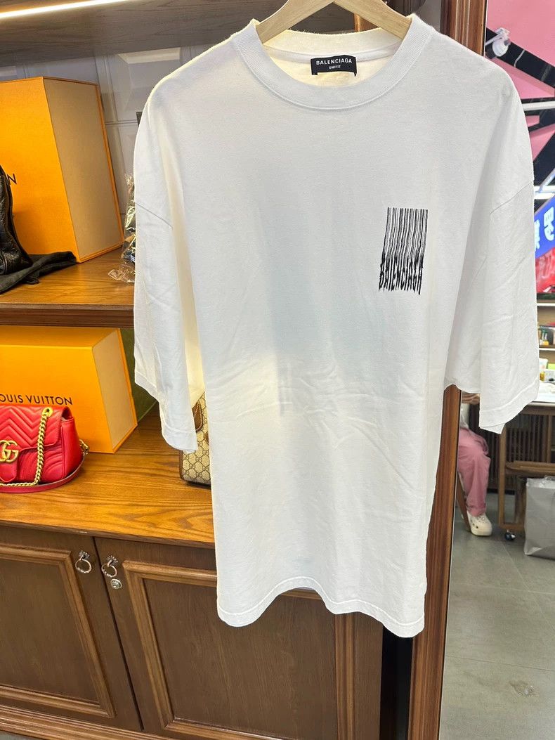 Balenciaga Balenciaga Waterfall logo white short sleeve T-shirt Size US XXS / EU 40 - 1 Thumbnail
