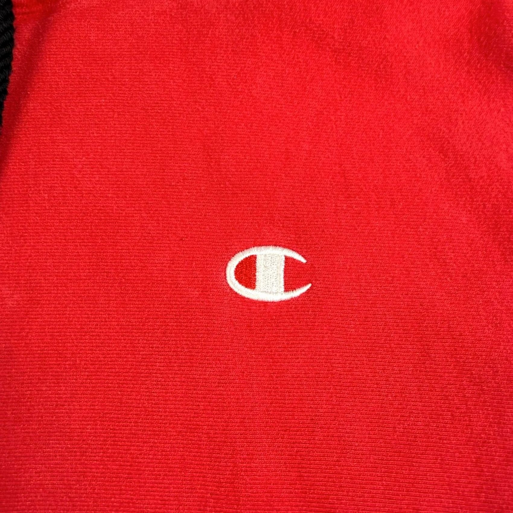 Champion Champion Reverse Weave Hoodie Mens Large Red Black Pullover Fleece Sweatshirt Size US L / EU 52-54 / 3 - 5 Thumbnail