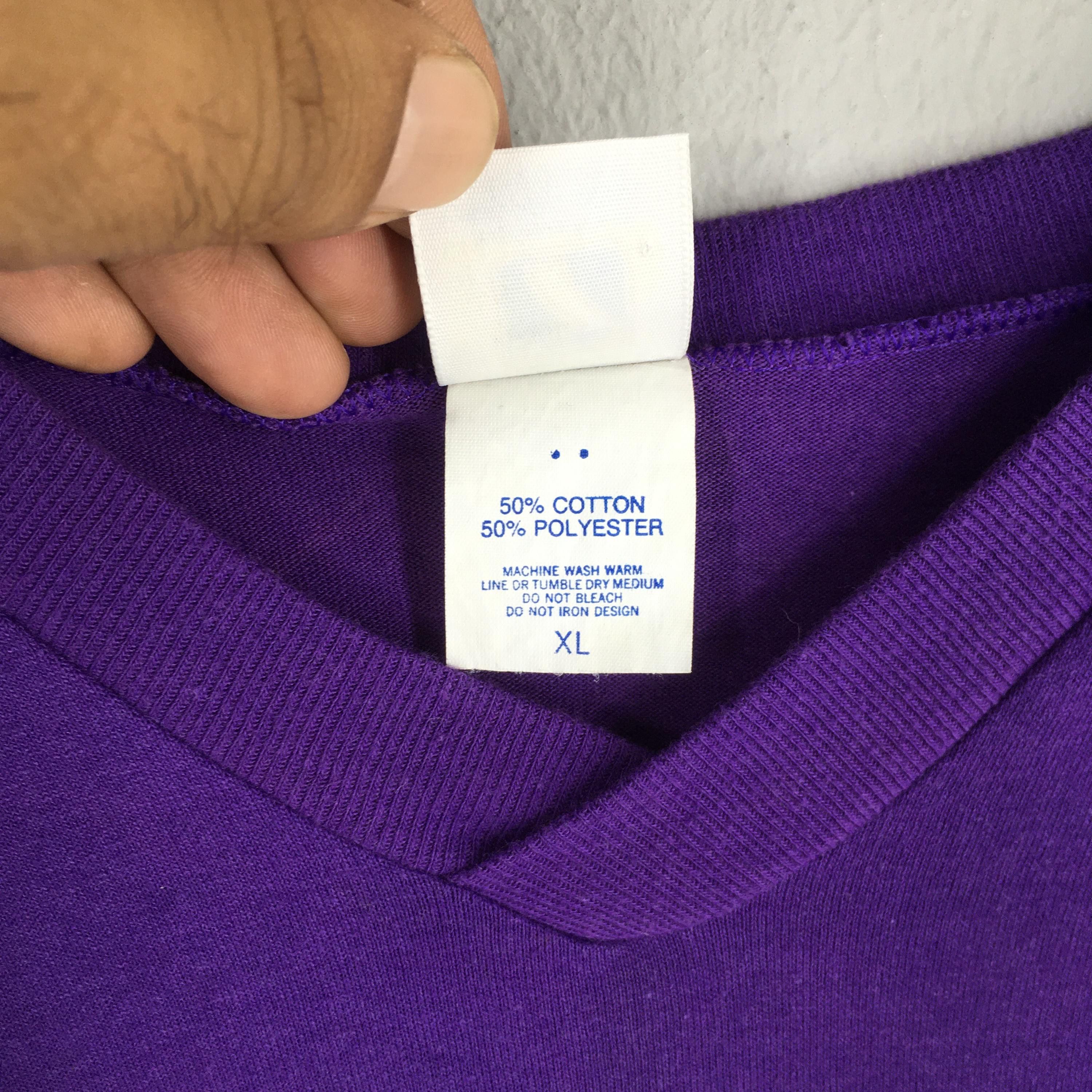 NBA Vintage 90s Los Angeles Lakers NBA Purple T shirt XLarge Size US XL / EU 56 / 4 - 5 Thumbnail