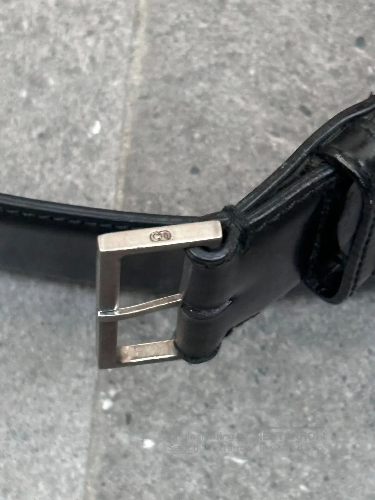 Dior minimalist black leather belt by Dior. Size ONE SIZE - 4 Thumbnail