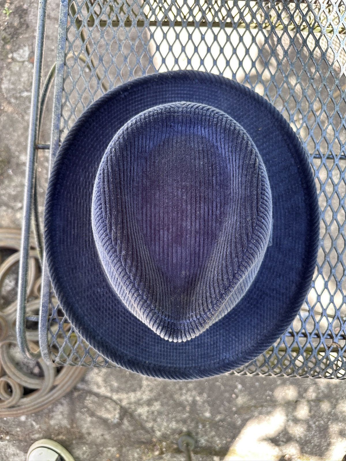 Pigalle Blue Corduroy Fedora Size ONE SIZE - 8 Thumbnail