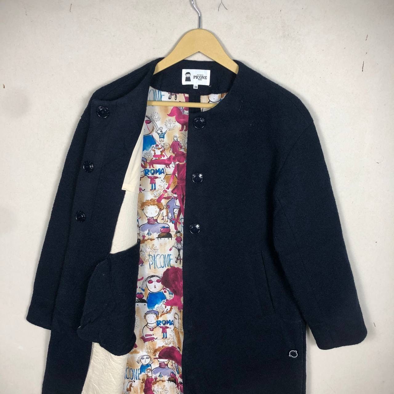 Japanese Brand Avant Garde Picone Art Wool Long Jacket Japanese Fashion Size US M / EU 48-50 / 2 - 4 Thumbnail