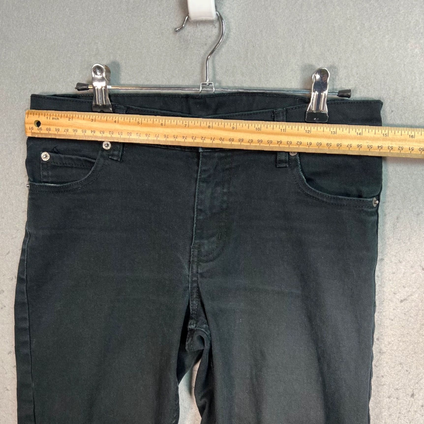 Cheap Monday VINTAGE Cheap Monday Womens Skinny Jeans Size 29 x 32 Black Denim Stretch Casual Size 29" - 7 Thumbnail