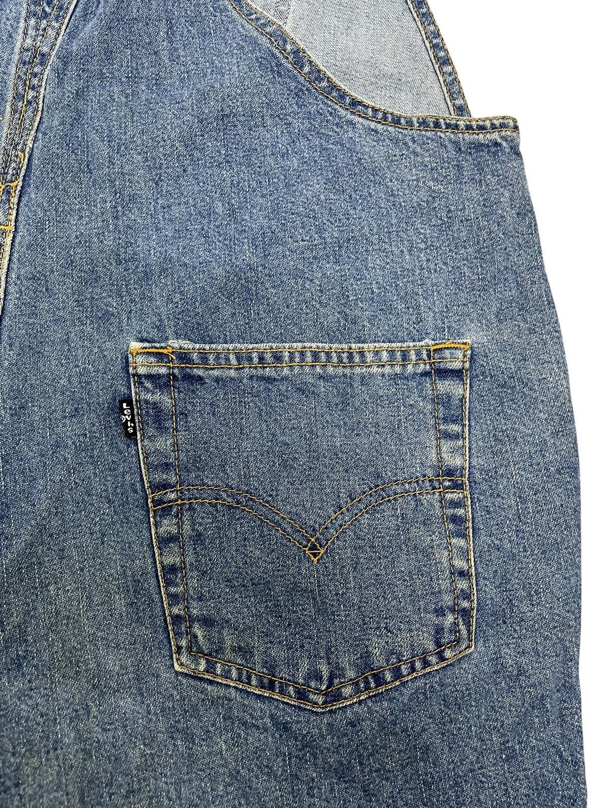 Levi's Vintage Clothing Vintage 90s Levi’s Black Tab Denim Short Overalls Size 38" / US 16 / IT 52 - 5 Thumbnail