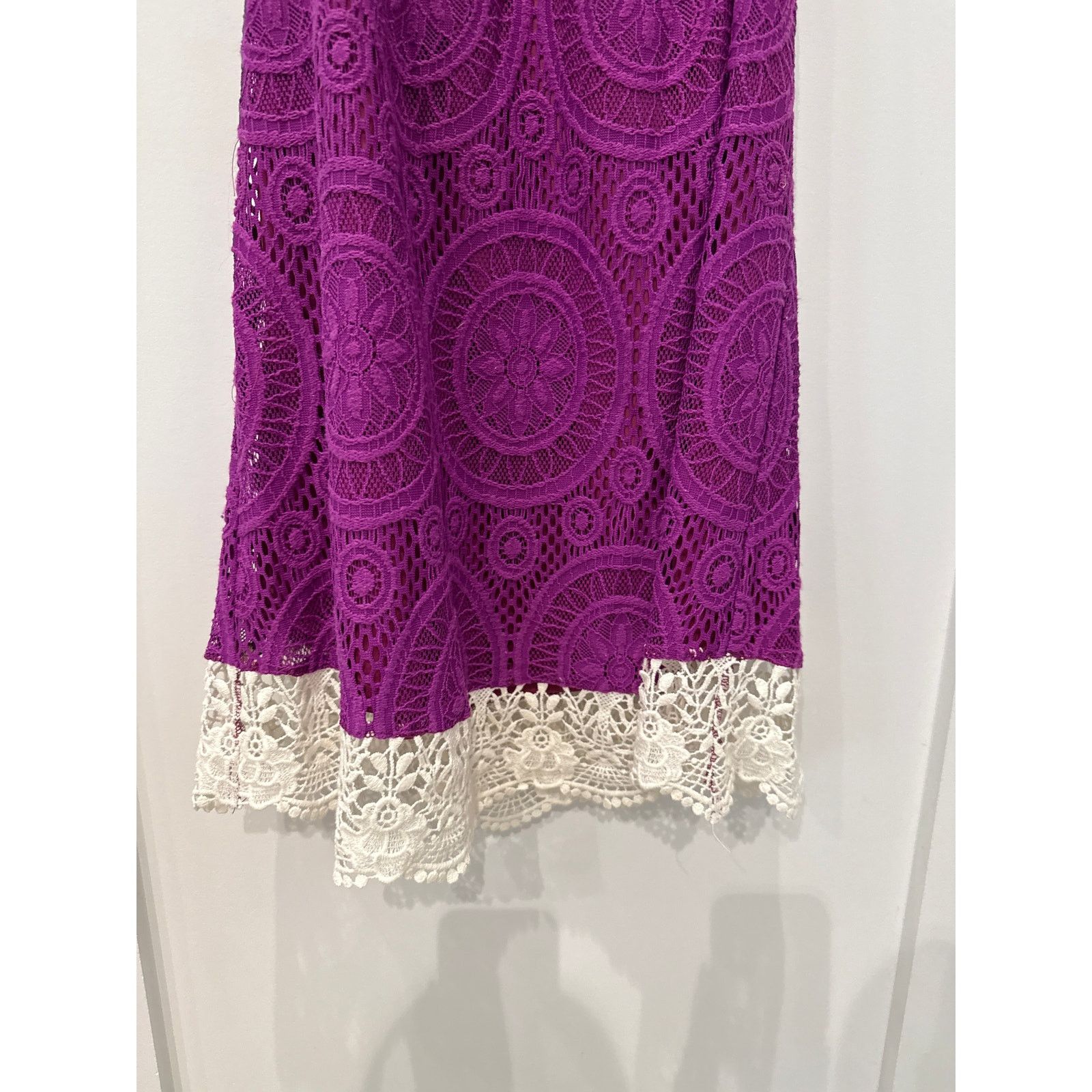 VaVa Vava by Joy Han Purple Lace Racerback Sundress, XS Size XS / US 0-2 / IT 36-38 - 3 Thumbnail