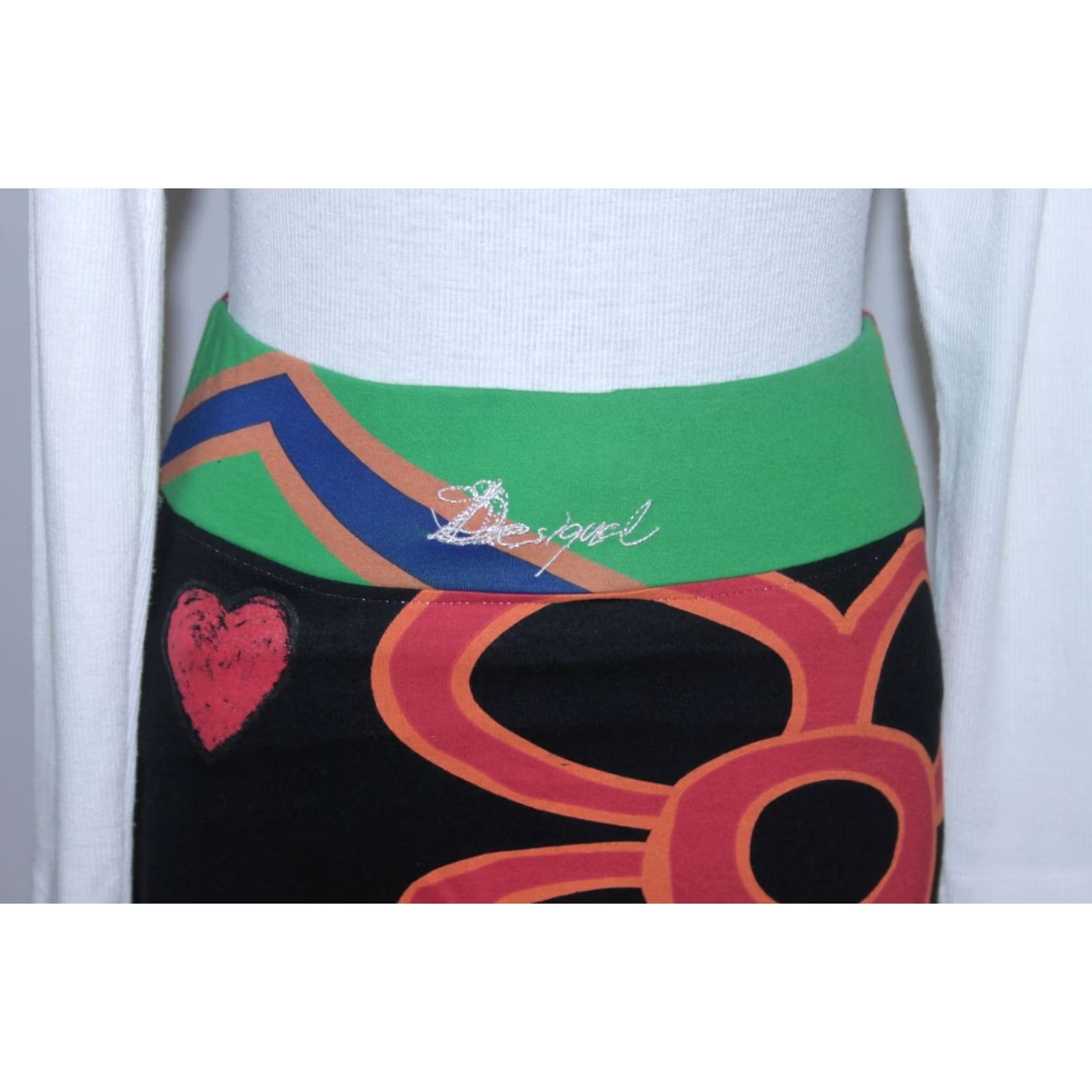 Desigual Desigual Skirt S Womens Midi Cotton Multicoloured Desigual Skirt S Womens Midi Cotton Multicoloured Size 28" / US 6 / IT 42 - 5 Thumbnail