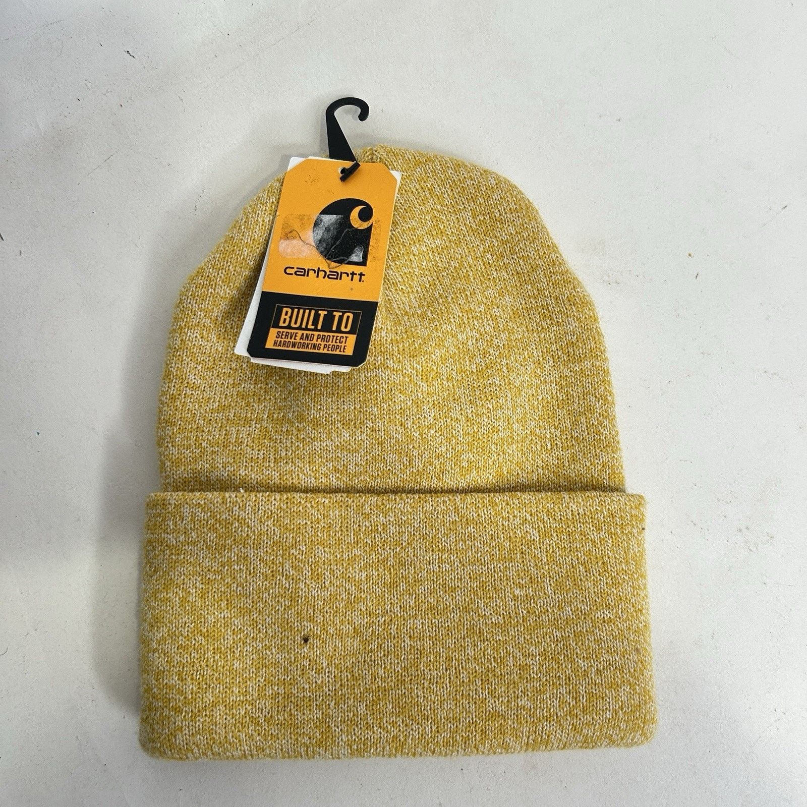 Carhartt Carhartt Acrylic Knit Beanie Hat “Yellow Heather” Size ONE SIZE - 2 Thumbnail
