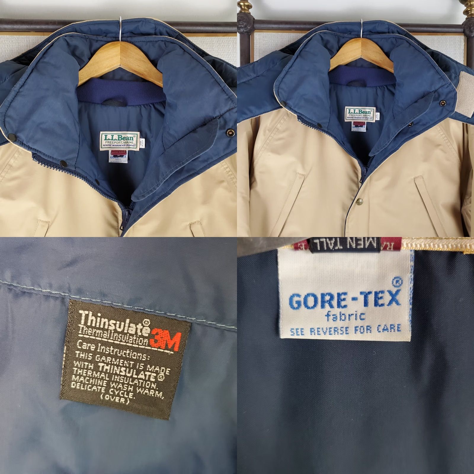 Vintage VTG L.L. Bean Gore-Tex Thinsulate Parka Jacket Medium Tall Mens MT Beige Winter Windproof Waterproof Camo/Khaki Size US M / EU 48-50 / 2 - 10 Thumbnail
