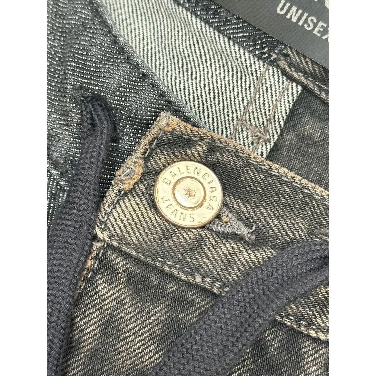 Balenciaga Balenciaga Summer24 50/50 Denim Baggy Flare Pant Size US 30 / EU 46 - 4 Thumbnail