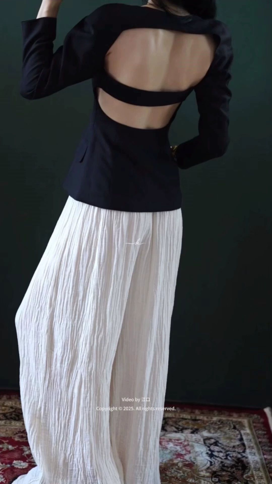 Other Lolita Lempicka French Black Wool Open Back Blazer 38 Size XS / US 0-2 / IT 36-38 - 1 Thumbnail