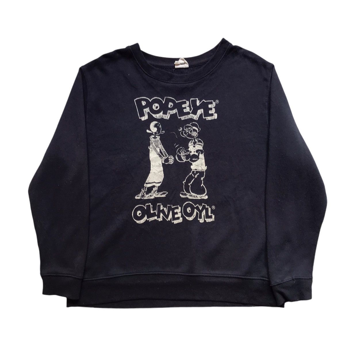 Cartoon Network × Nintendo × Vintage Vintage 90s Popeye Olive Oyl Spellout Sweatshirts Size US M / EU 48-50 / 2 - 1 Thumbnail