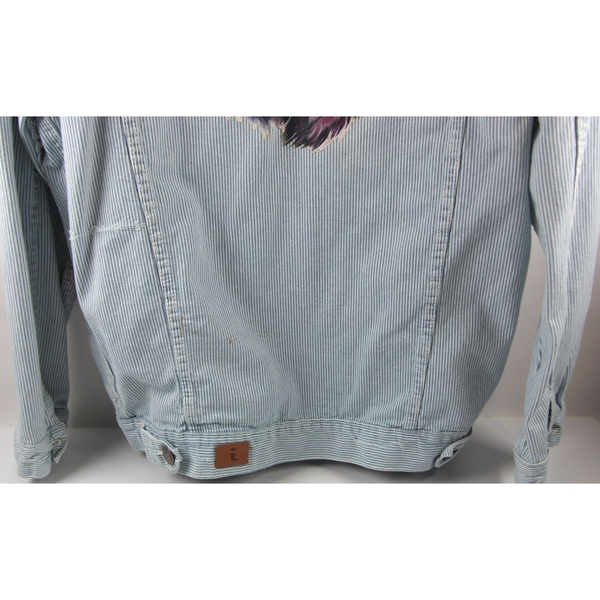 Other Vintage Classic Blue Denim Jean Jacket Distressed Size Large Size US L / EU 52-54 / 3 - 6 Thumbnail