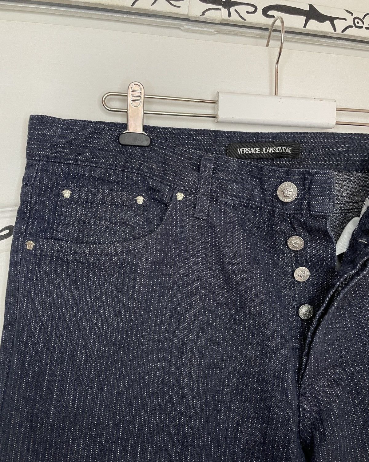 Versace × Versace Jeans Couture Versace Jeans Couture Striped Jeans Size US 36 / EU 52 - 3 Thumbnail