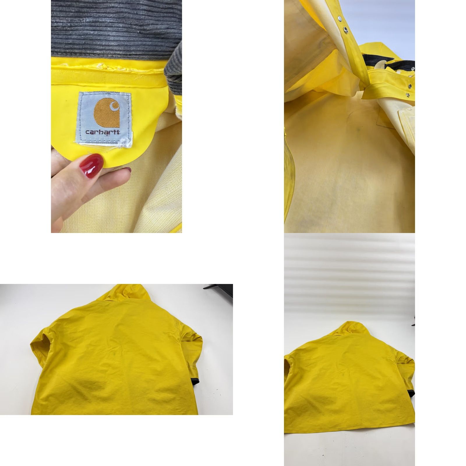 Carhartt Carhartt Jacket Mens Large Yellow Hooded PVC Raincoat Workwear Fishing Size US XXL / EU 58 / 5 - 8 Thumbnail