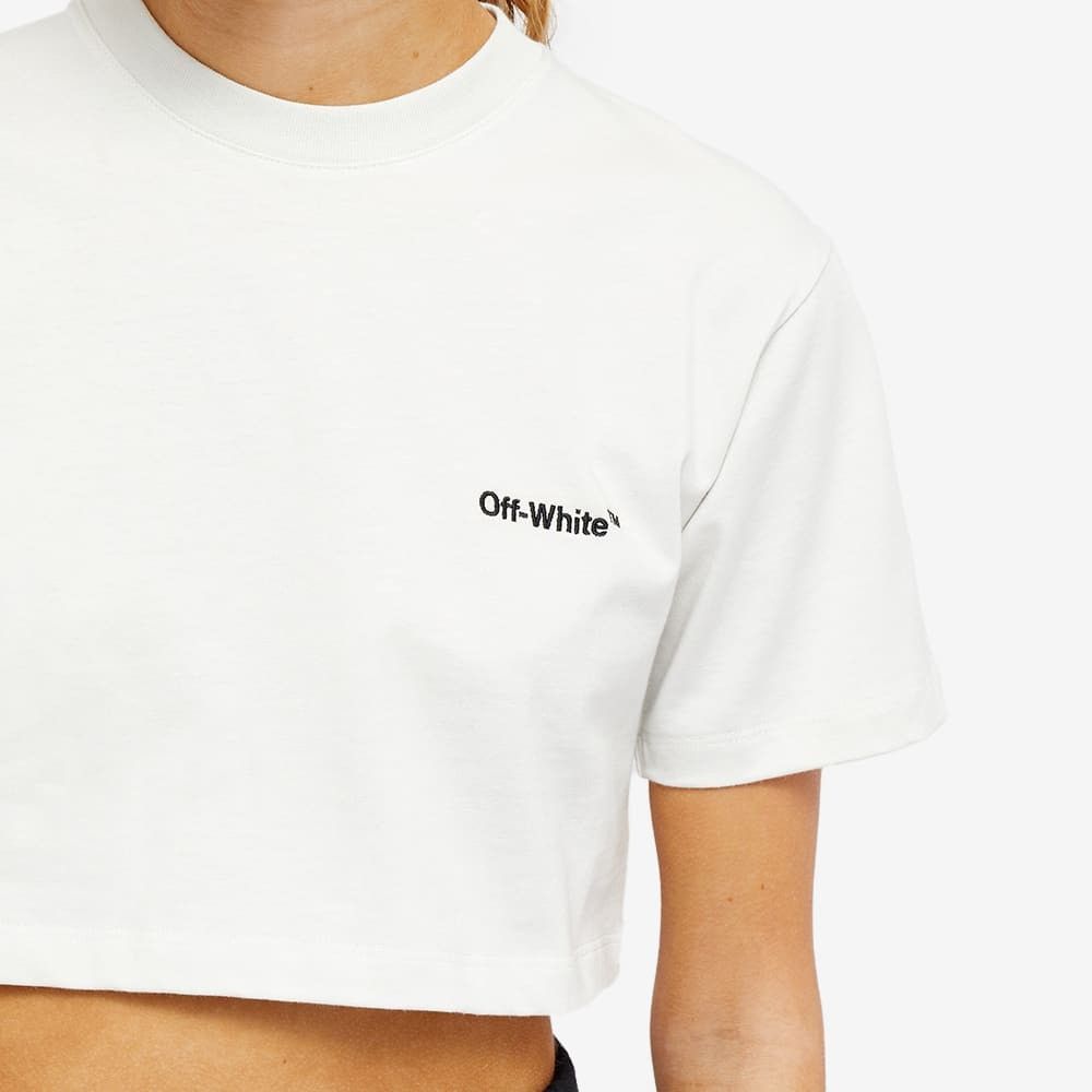 Off-White o1mle0425 Helvetica Cropped T-Shirt in White Size XS / US 0-2 / IT 36-38 - 2 Thumbnail
