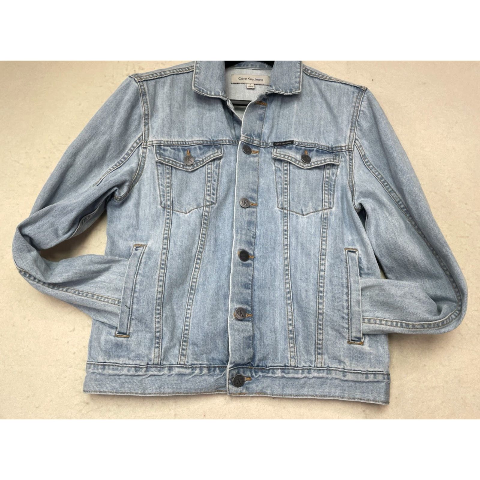 Calvin Klein Calvin Klein Denim Jacket Women’s Size M Blue 100% Cotton Denim Jacket Pockets Size M / US 6-8 / IT 42-44 - 3 Thumbnail