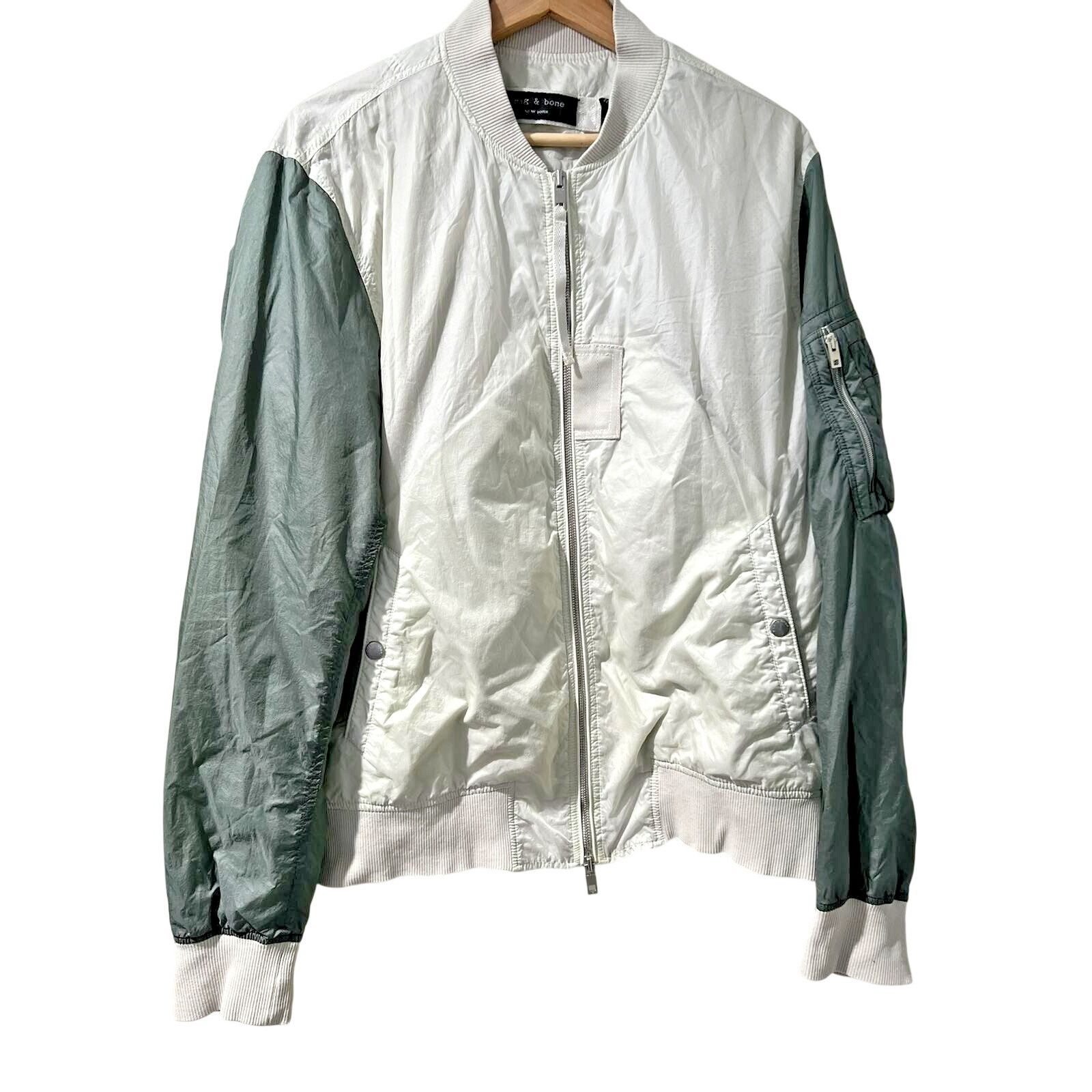 Rag and Bone Men USA Green White Size Large A001513