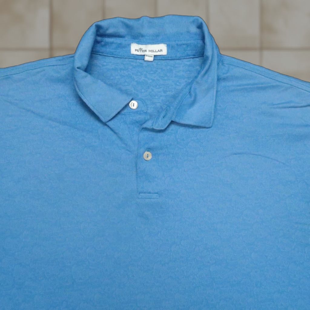 Peter Millar Peter Millar Shirt Mens XL Blue Performance Short Sleeve Polo Size US XL / EU 56 / 4 - 1 Thumbnail