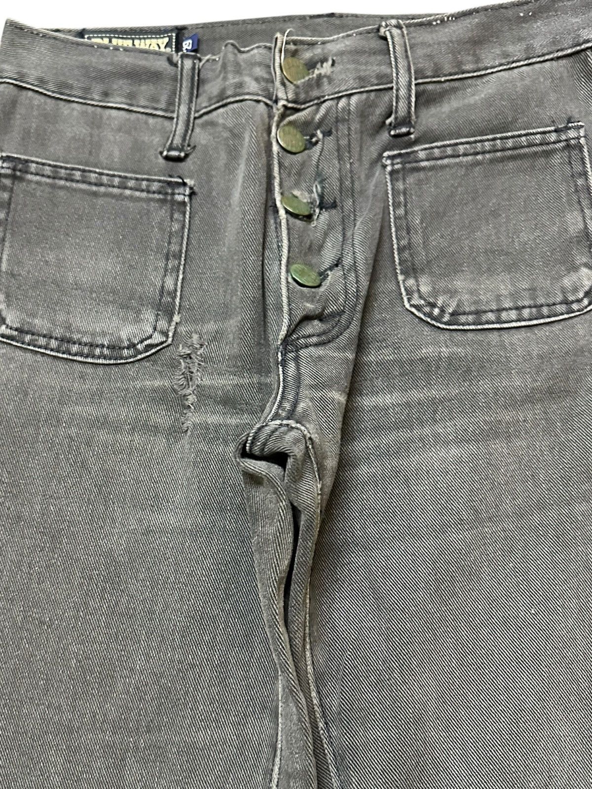 Vintage Blue Way Flare Bootcut Style Denim in Gray, Men's (Size 26) — image 3 of 6