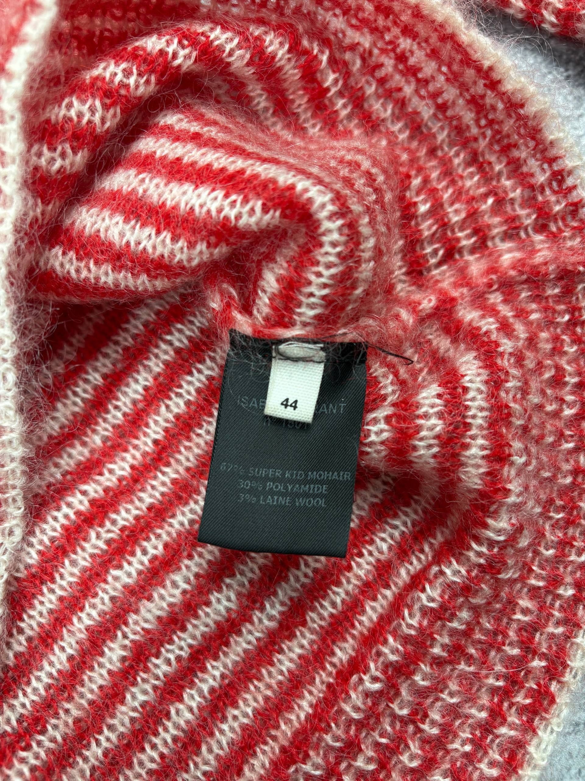 Isabel Marant Etoile Isabel Marant Etoile Striped Sweater in Red Mohair Dark red Size M / US 6-8 / IT 42-44 - 6 Thumbnail