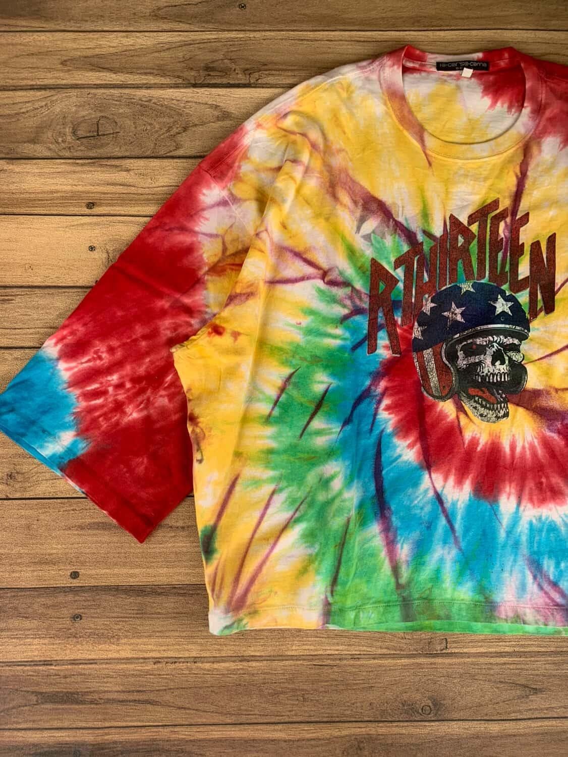 R13 10 corso como x r13 tie dye Daredevil Skull tee Size M / US 6-8 / IT 42-44 - 2 Thumbnail