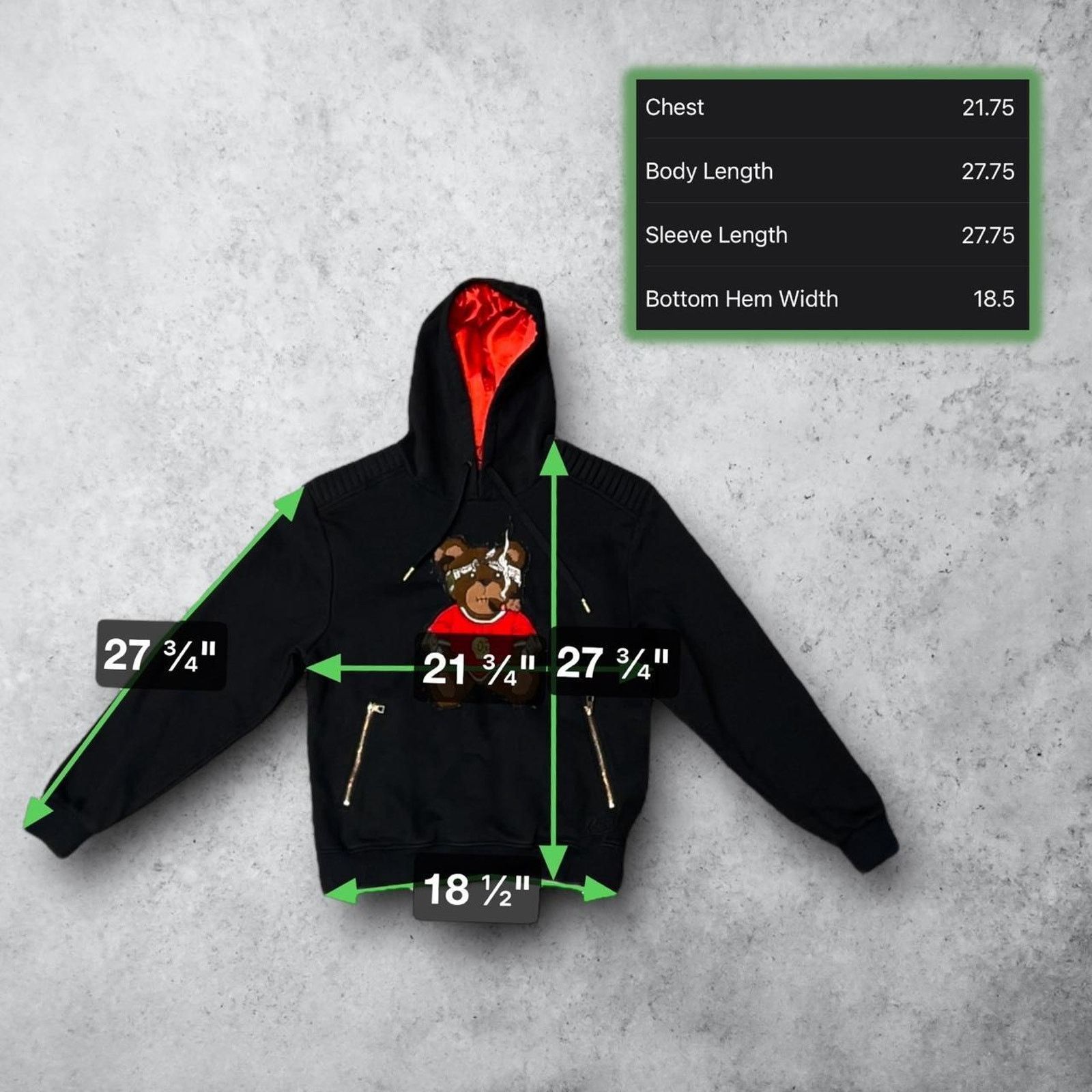 Other Makobi Teddy Bear Streetwear Style Embroidered Hoodie Size US L / EU 52-54 / 3 - 5 Thumbnail
