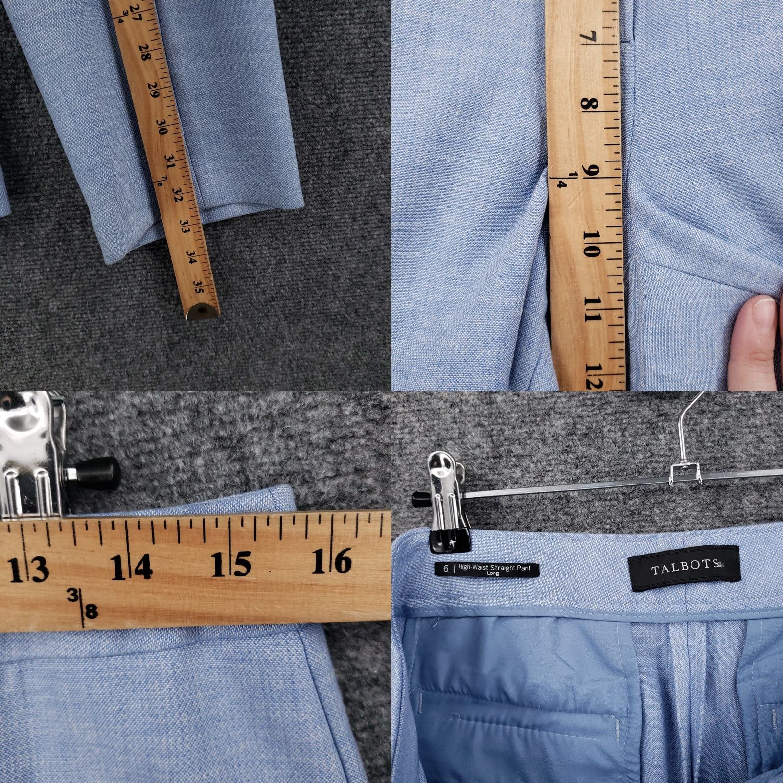 Talbots Talbots High Waisted Straight Dress Pants Women 6 Long Blue Slacks Mid Rise Size 28" / US 6 / IT 42 - 8 Thumbnail