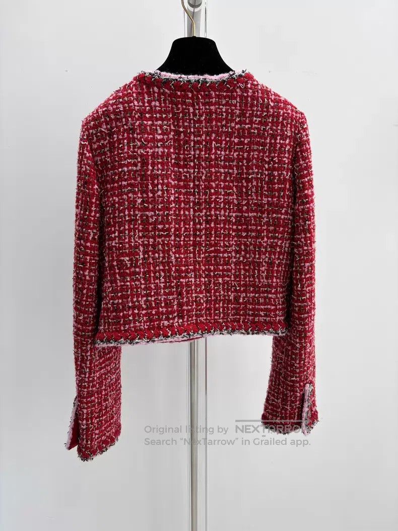 Chanel Chanel Red tweed four-pocket classic jacket Size XS / US 0-2 / IT 36-38 - 2 Thumbnail