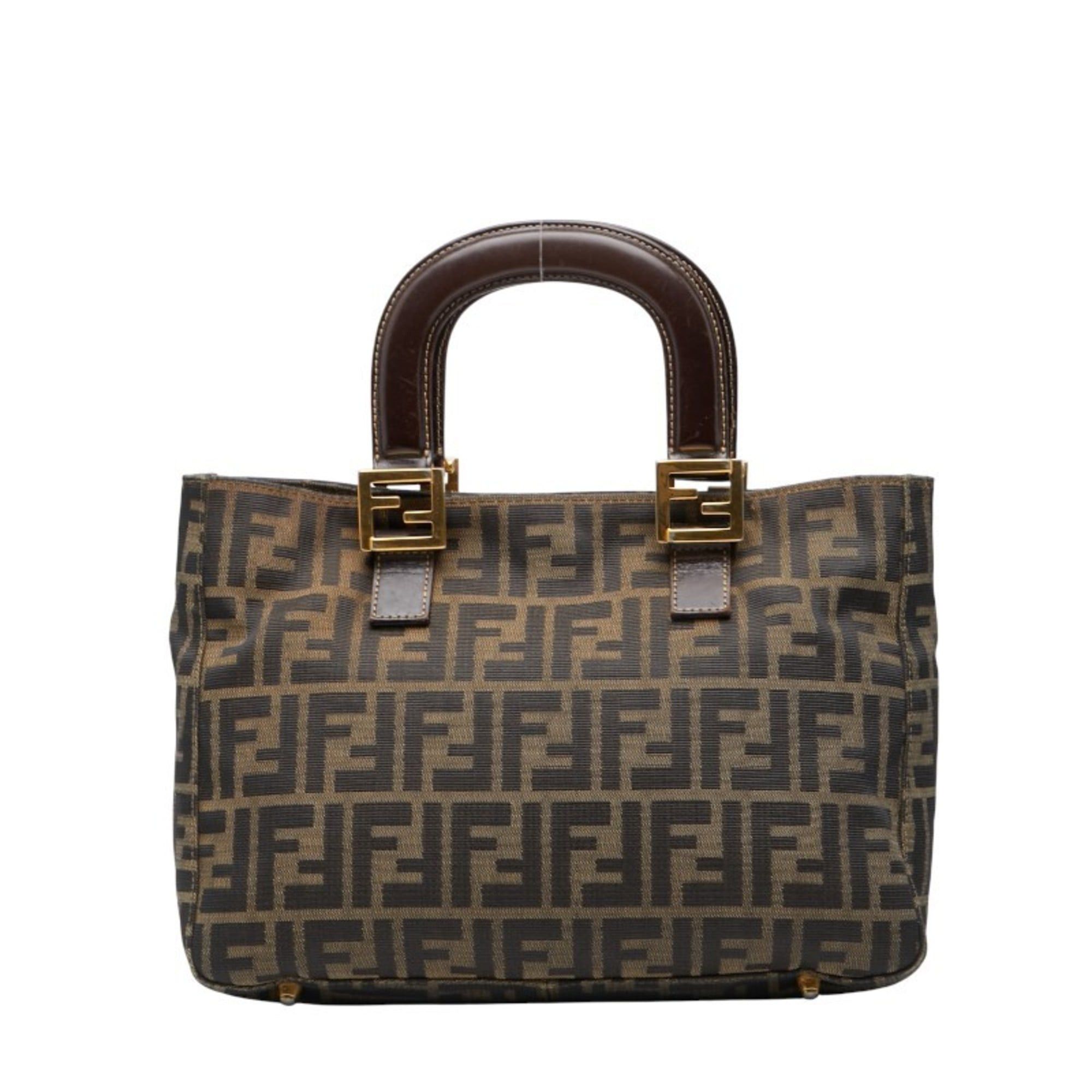 Fendi Fendi Zucca handbag in brown and black canvas leather for women. Size ONE SIZE - 1 Thumbnail