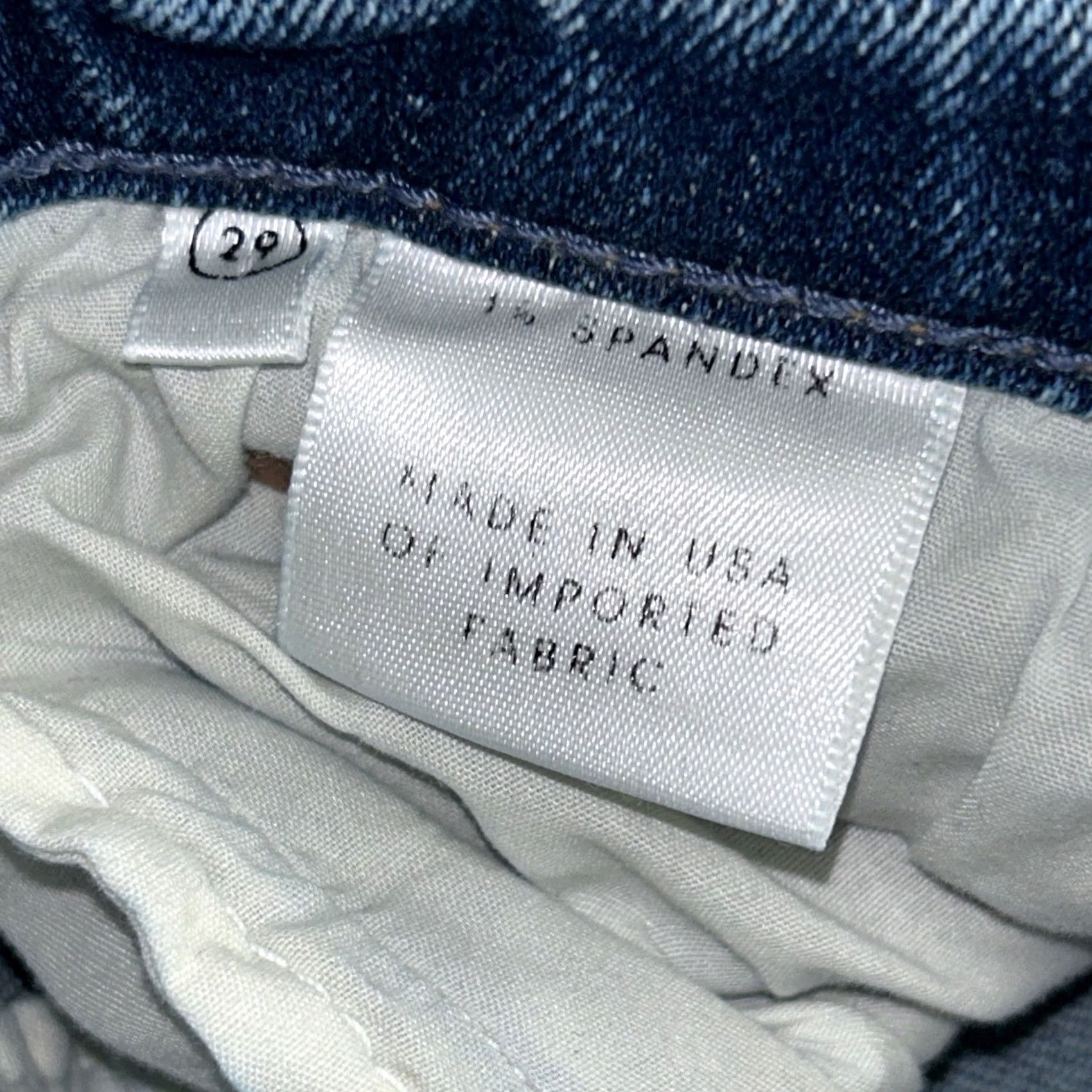 GRLFRND VINTAGE Grlfrnd Karolina Jeans Close to You Blue 29x27 90s USA Womens High Rise Denim Slim Fit 5-Pocket Cotton Buttons Logo Baggy? Size 29" - 7 Thumbnail