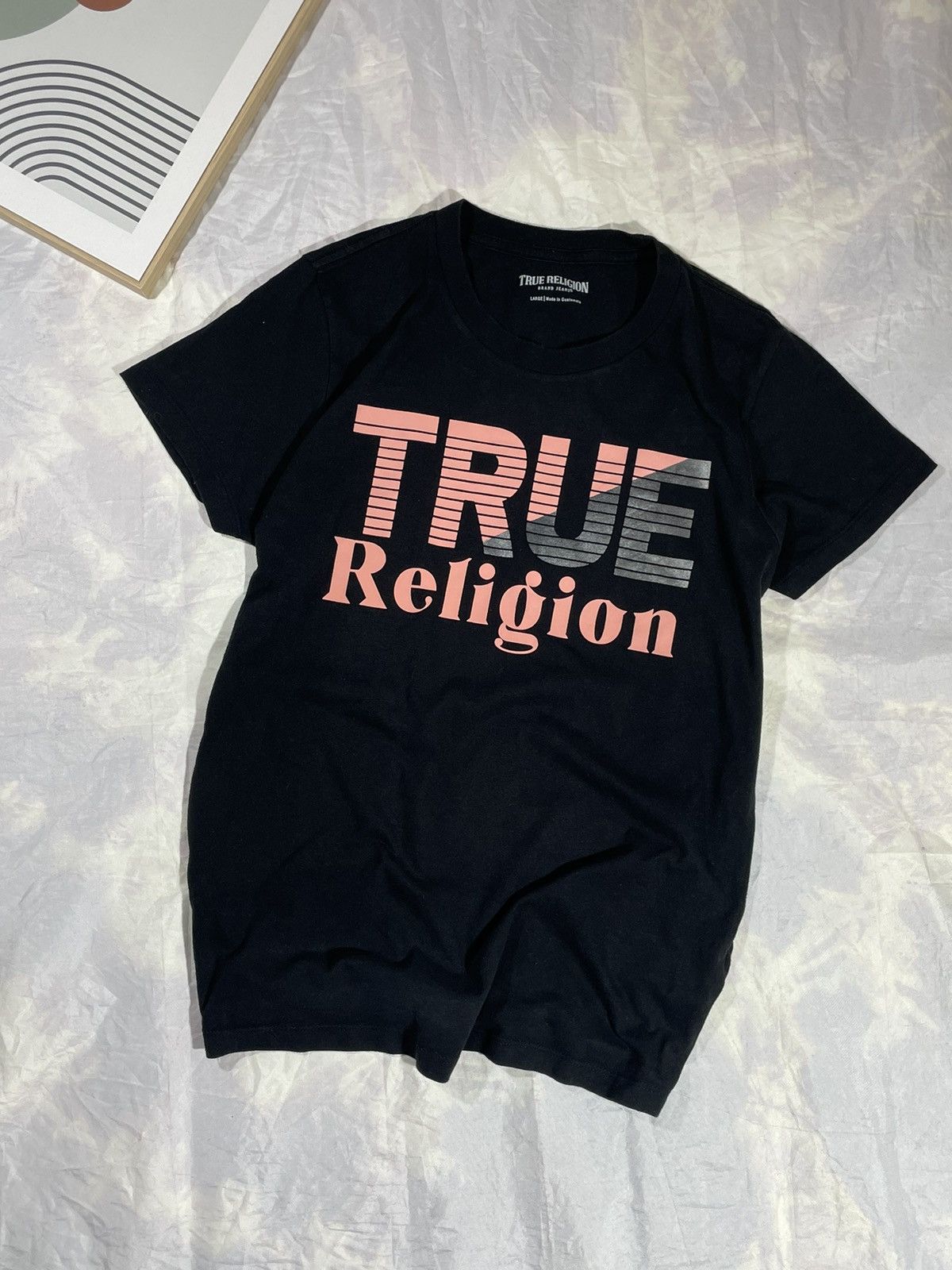 True Religion True Religion Women's Black Large T-Shirt Multi Color Tee Size L / US 10 / IT 46 - 1 Thumbnail
