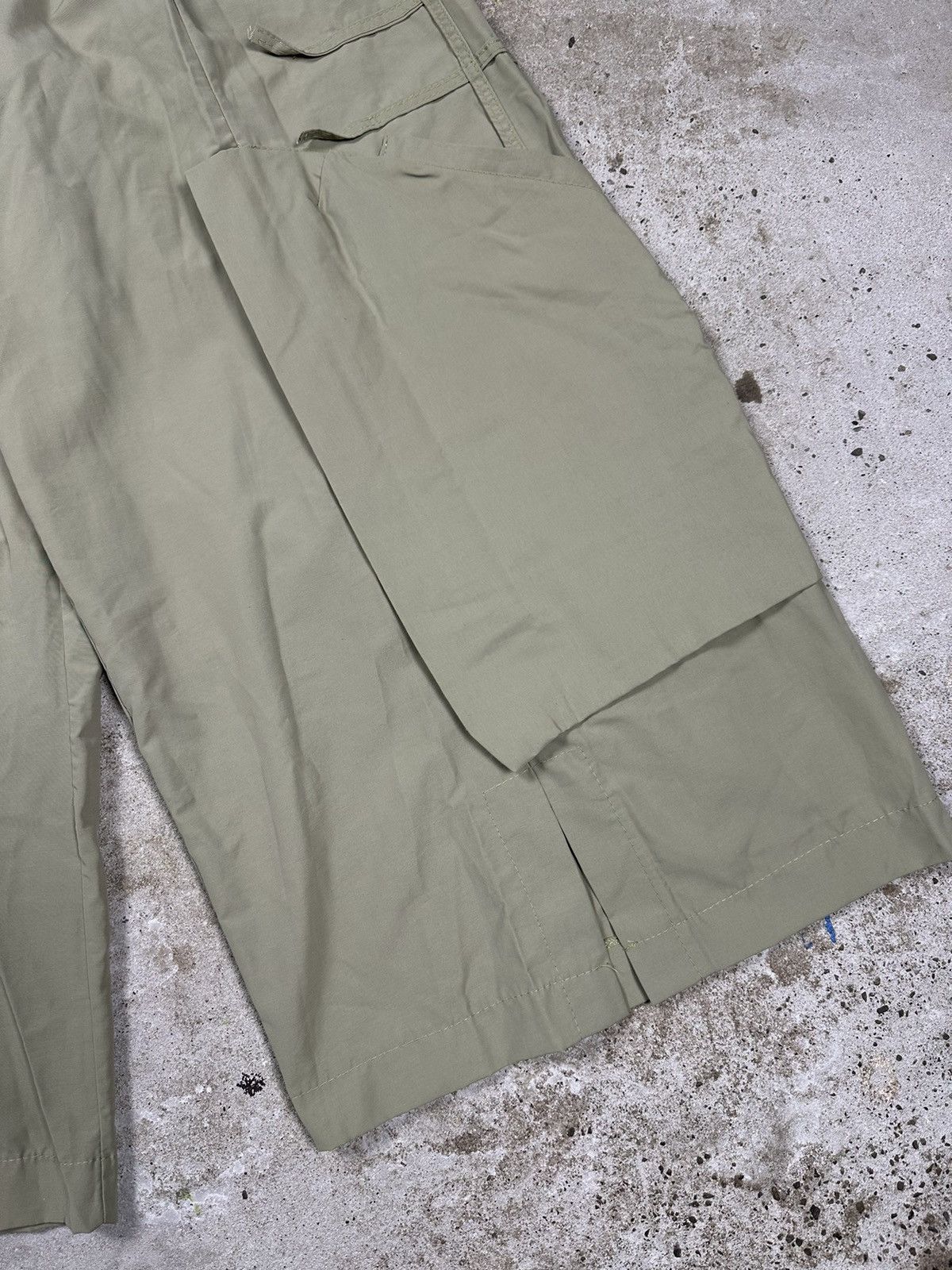 Japanese Brand × Vintage Vintage Y2K Ultra Baggy Cargo Olive Track Pants Loose Size US 33 - 6 Thumbnail