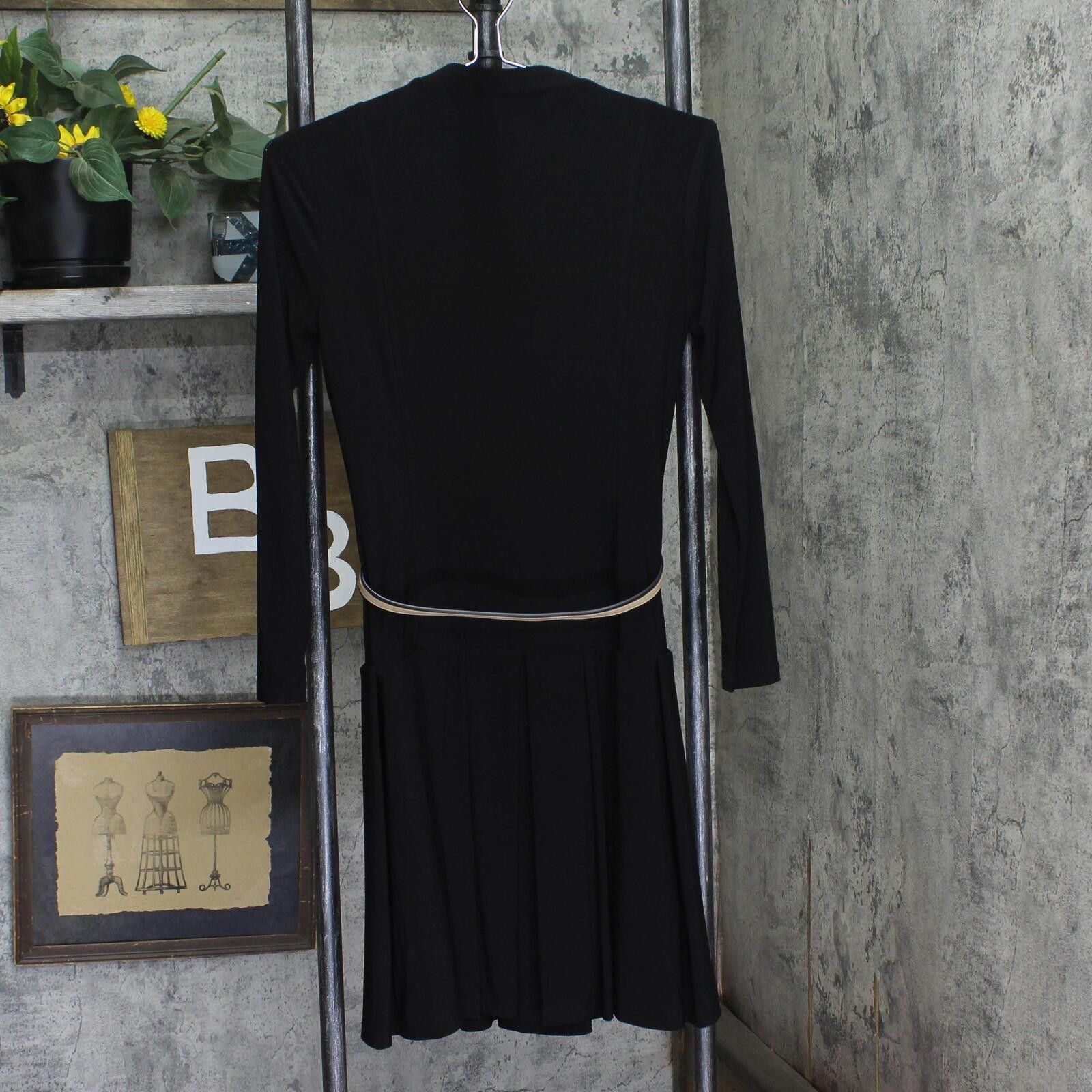 Tommy Hilfiger Tommy Hilfiger Belted Knit Fit Flare Dress A4jj1ast Black 2 Size XS / US 0-2 / IT 36-38 - 2 Thumbnail