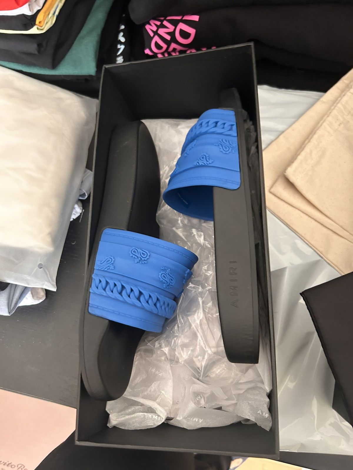 Amiri Amiri Bandana Chain Slides Size US 9 / EU 42 - 4 Thumbnail