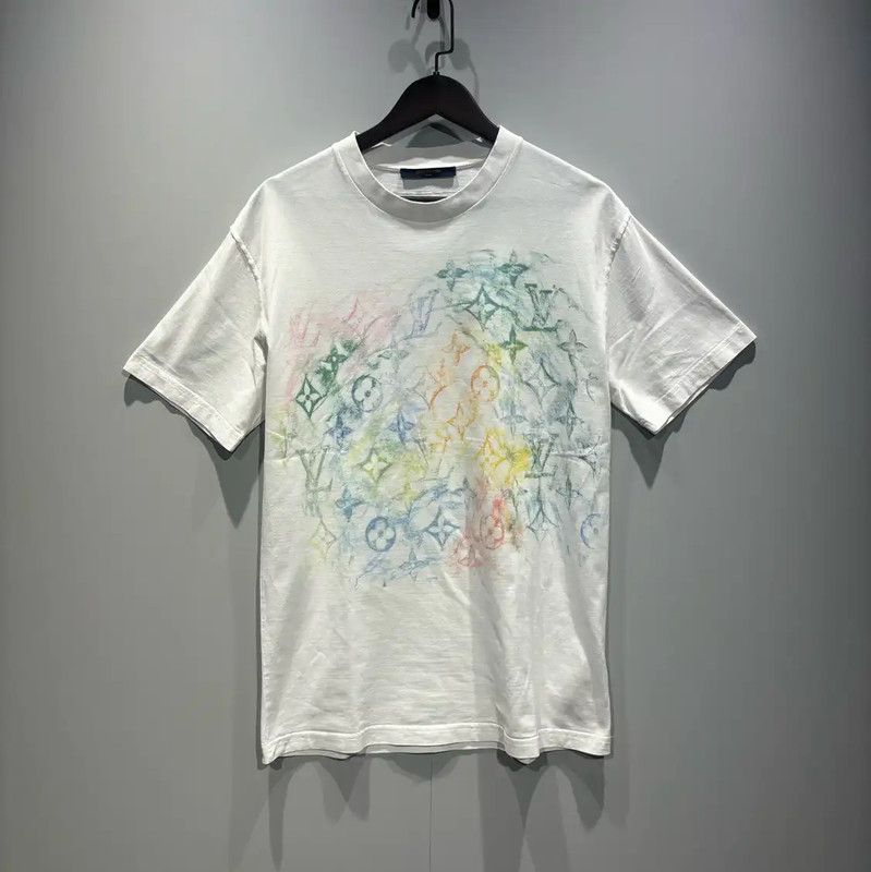 Louis Vuitton Louis Vuitton Men's White Cotton T-Shirt 0089 Size US M / EU 48-50 / 2 - 1 Thumbnail