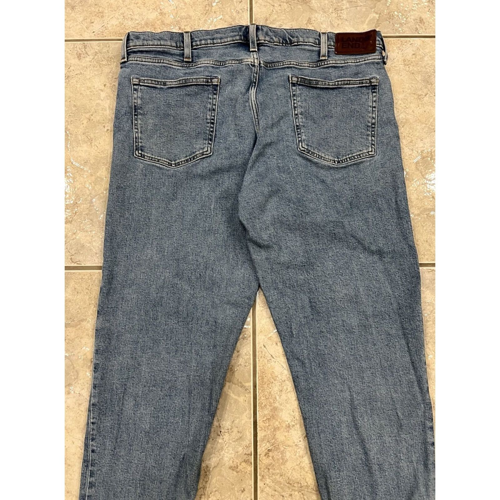 Lands' End Lands' End Jeans Square Rigger Denim Straight Fit 40X29 Men Blue 5-Pocket Stretch Vintage: No Size US 40 / EU 56 - 7 Thumbnail
