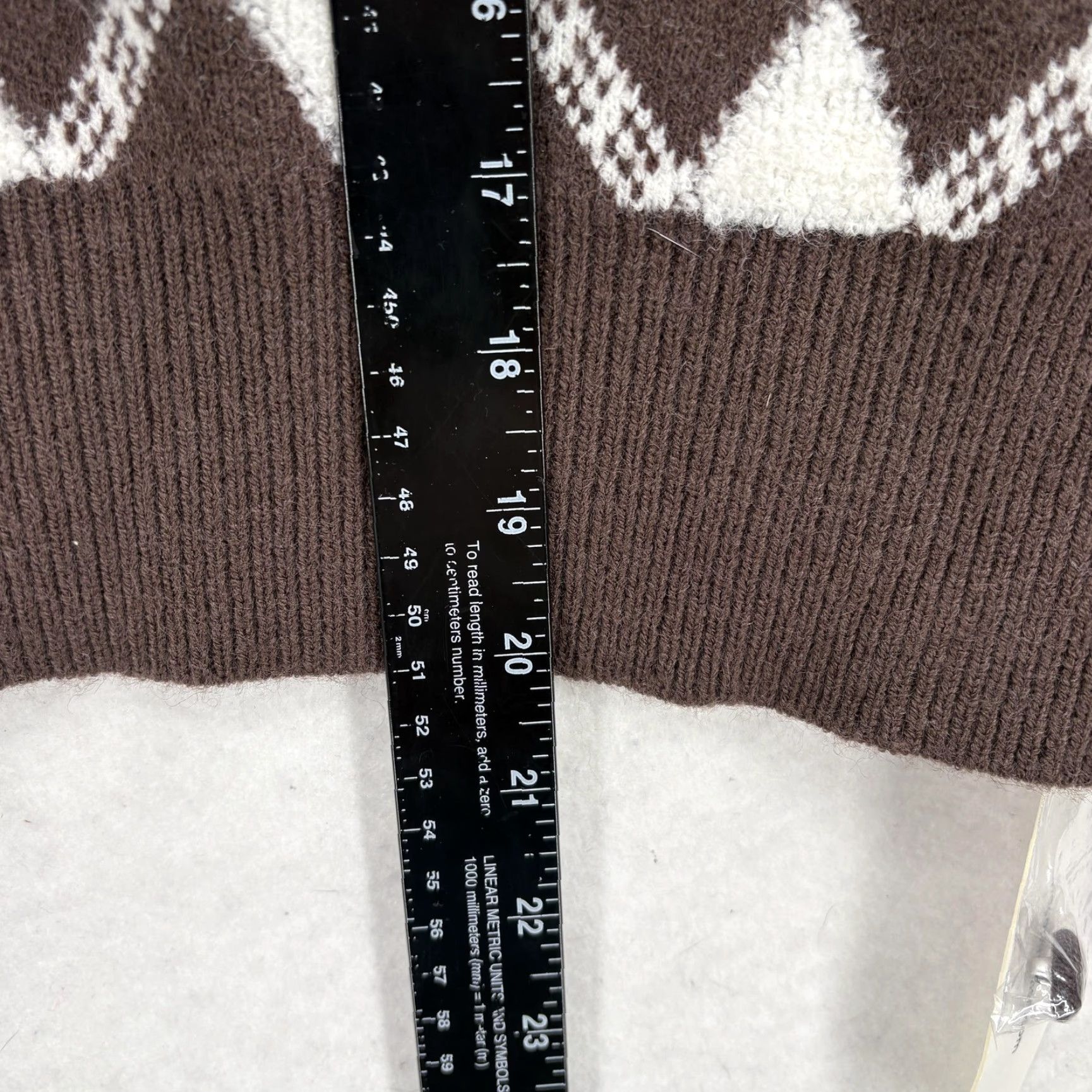 Vintage COMMENSE Sweater Womens Medium Brown Argyle Collared Knit Pullover Preppy Size M / US 6-8 / IT 42-44 - 7 Thumbnail