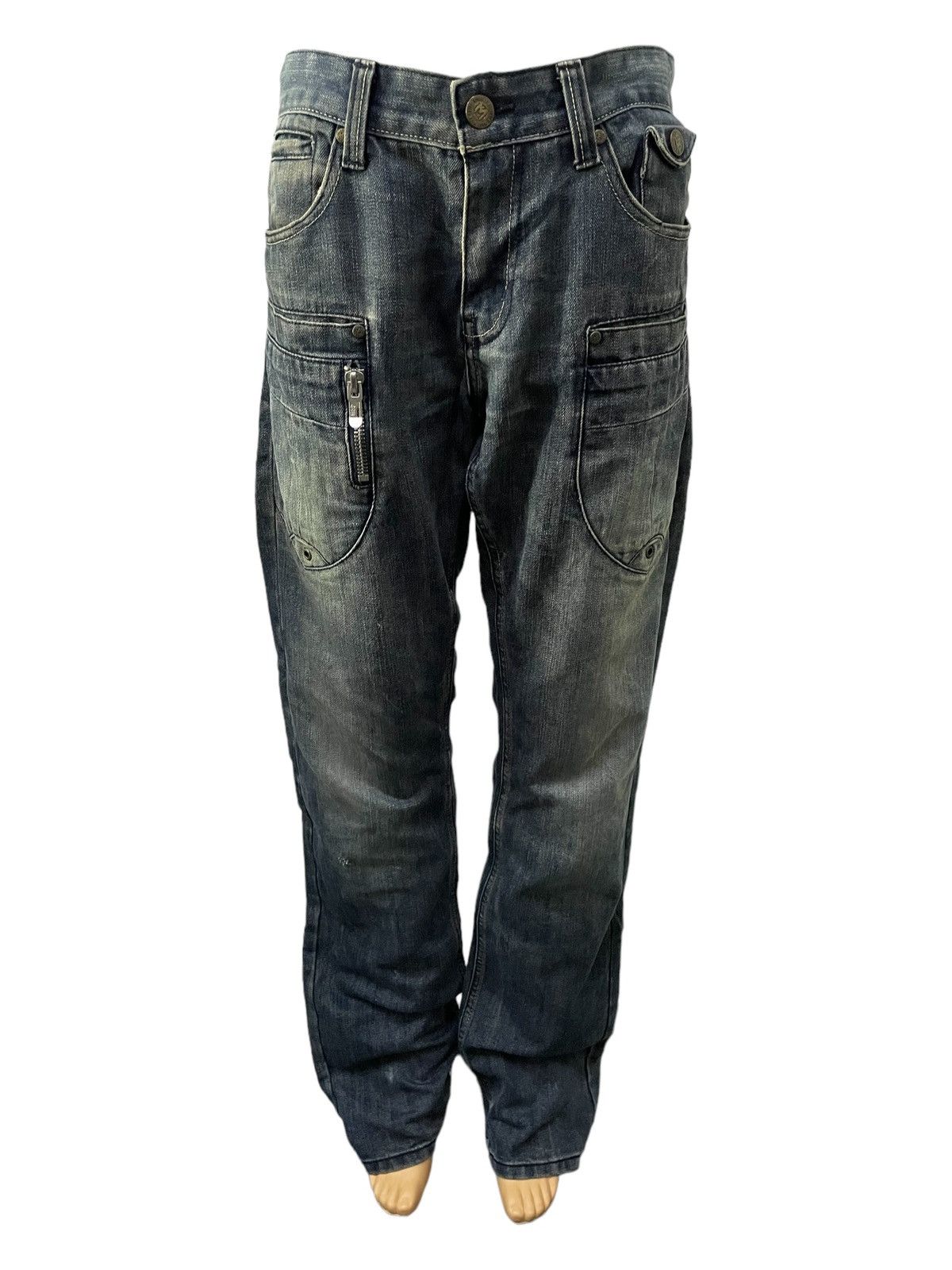 Hysteric Glamour × Japanese Brand × PPFM MOD Japan Large Multi Pocket Wash Jeans Size US 34 / EU 50 - 3 Thumbnail