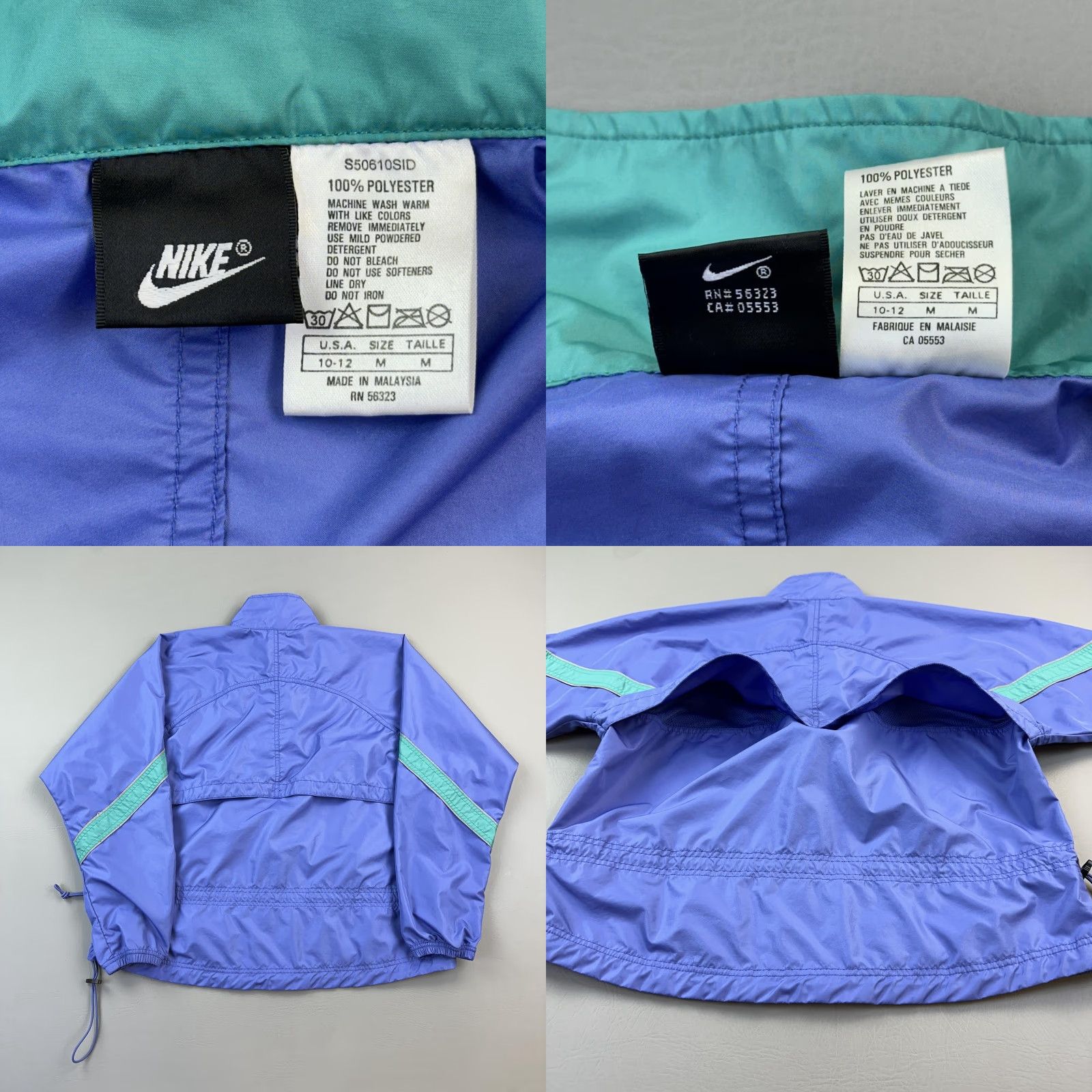 Nike Nike F.I.T. Jacket Women’s Medium Full Zip Lightweight Windbreaker 90s Vintage Purple Solid Embroidered Logo Men? Womens Size M / US 6-8 / IT 42-44 - 8 Thumbnail