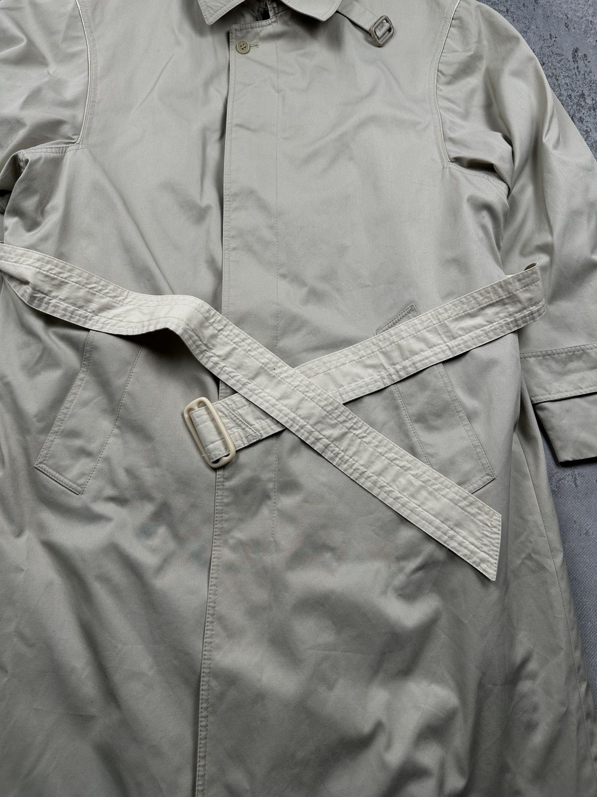Yves Saint Laurent Yves Saint Laurent Trench Coat Beige Nova Check Lined 80s Size US L / EU 52-54 / 3 - 24 Thumbnail