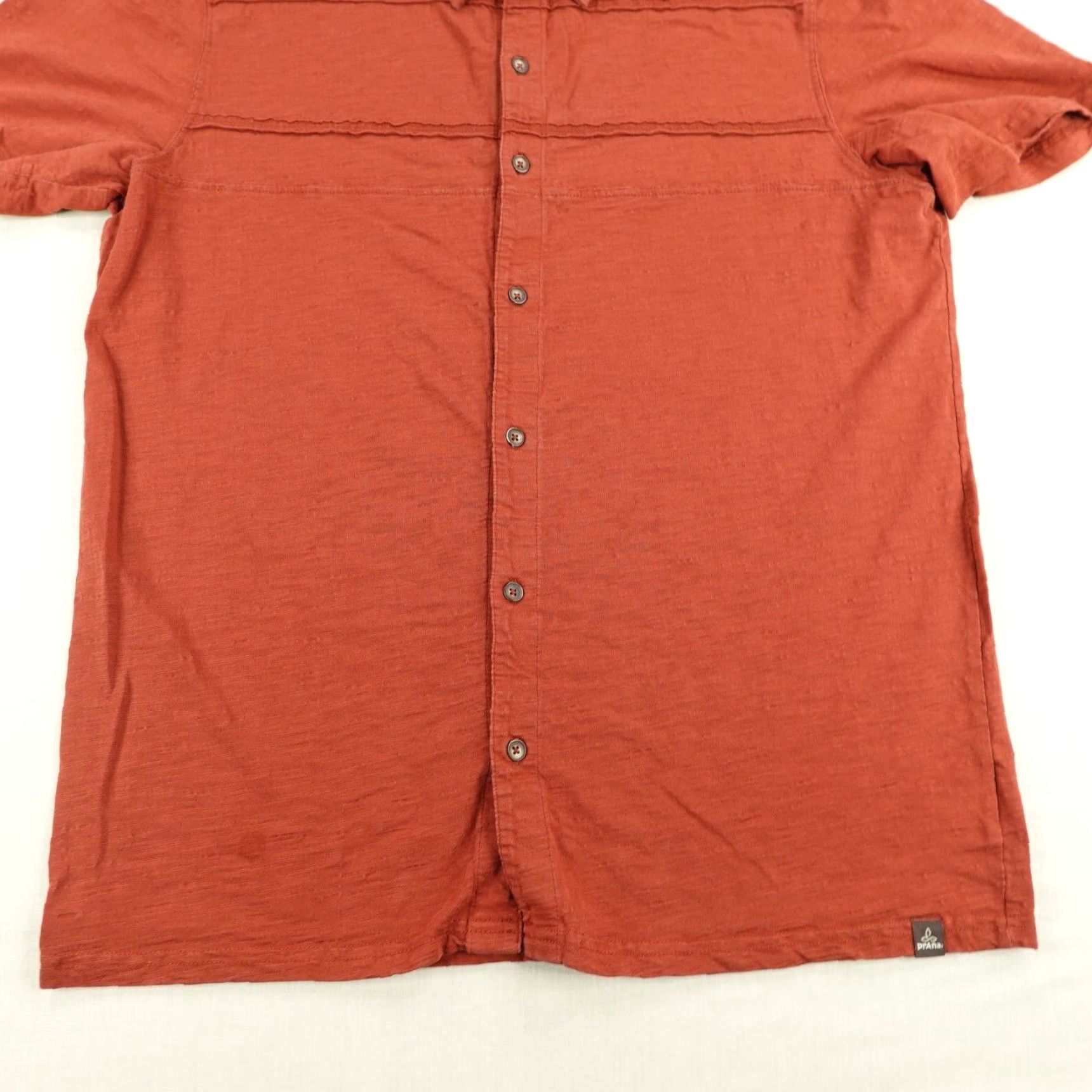 Prana VINTAGE PrAna Shirt Mens Large Orange Button Up Organic Cotton Camp Trail Hiking Outdoor Size US L / EU 52-54 / 3 - 3 Thumbnail
