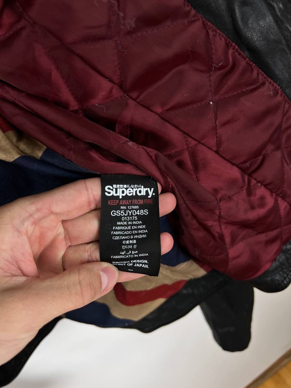 Superdry × Vintage SyperDry leather jacket woman size L Size L / US 10 / IT 46 - 3 Thumbnail