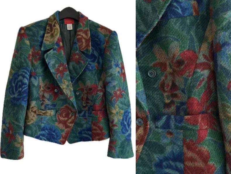 Kenzo KENZO Floral woolen woolen suit retro coat Size M / US 6-8 / IT 42-44 - 1 Thumbnail